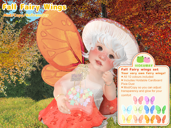 [Hideaway] Fall Fairy Wings Set