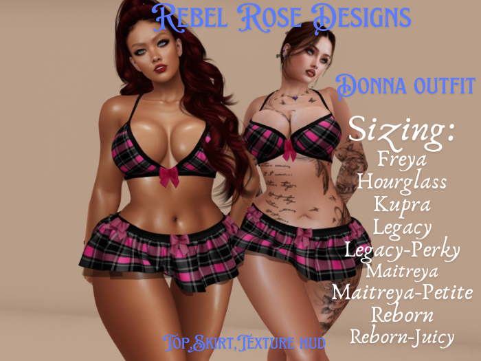 Rebel Rose Designs - Donna Outfit Delivery Hud (Add)
