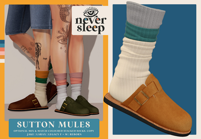 Never Sleep // Sutton Mules // Mustard