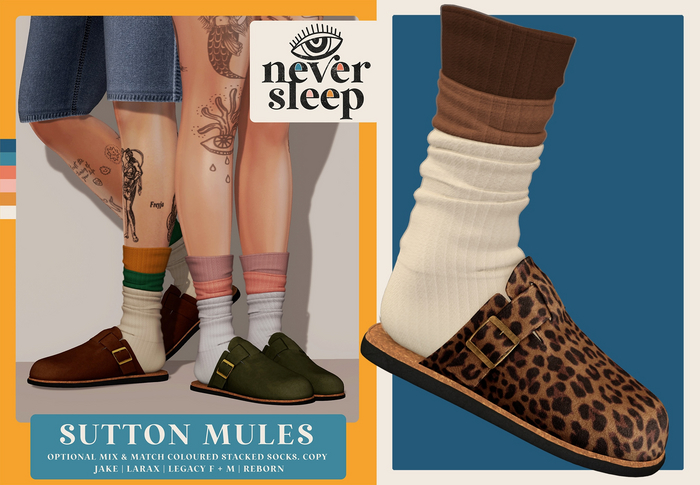 Never Sleep // Sutton Mules // Leopard
