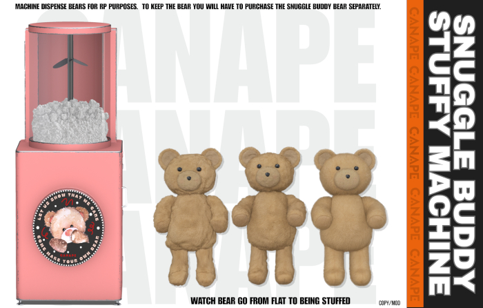 [CANAPE] Snuggle Buddy Stuffy Machine - PINK