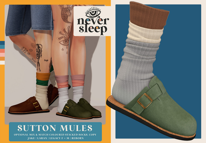 Never Sleep // Sutton Mules // Sage