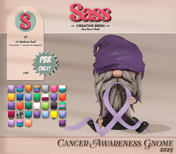 Sass (Cancer Awareness Gnome) 2025 