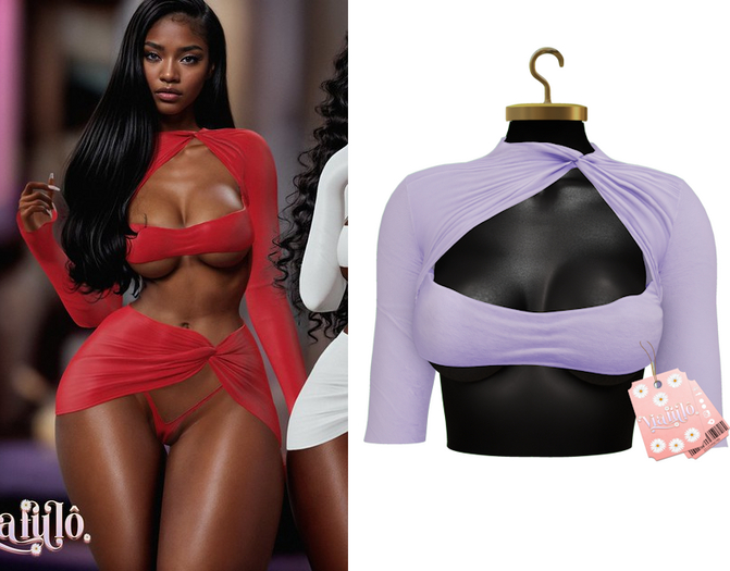 Via Fulo Amina Top Purple