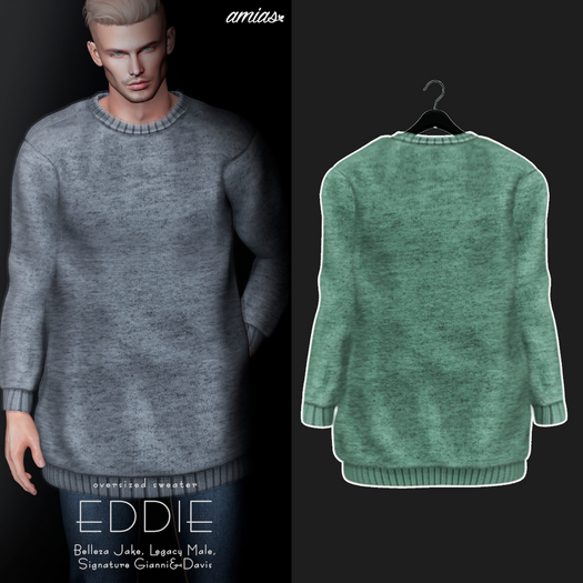 amias - EDDIE sweater moss