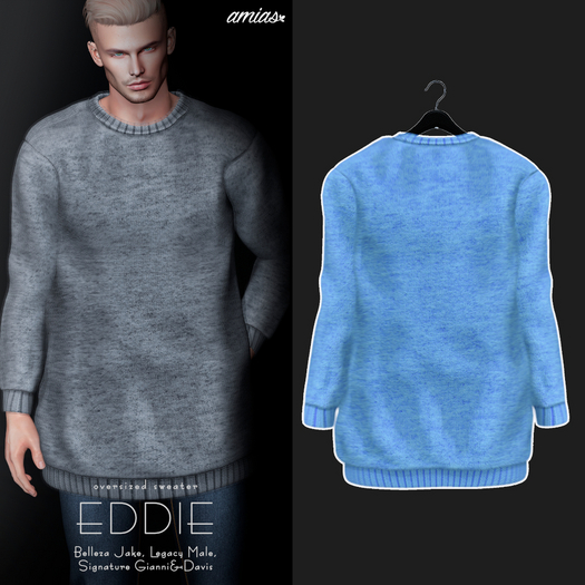 amias - EDDIE sweater sky