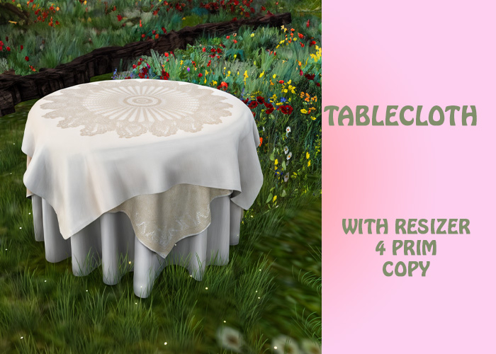 *Heart* -Tablecloth 2 with Resizer 4 prim