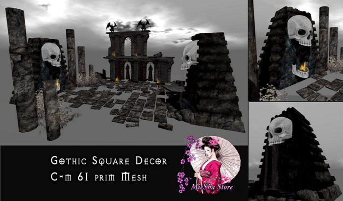 MICSHA-GOTHIC SQUARE SKULL