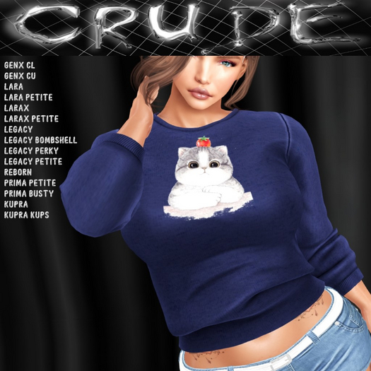 Cute Kitty - Strawberry Women's Sweatshirt (WSL)  <Wear Me>