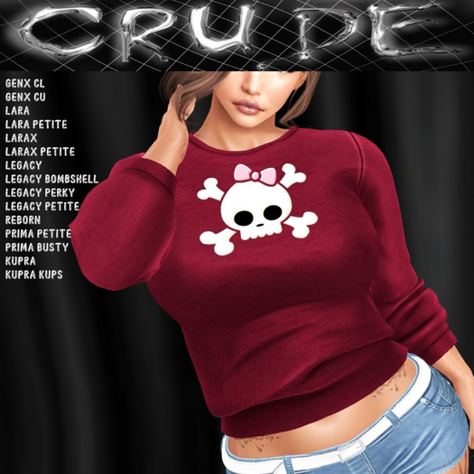 Cute Skull Women's Sweatshirt (WSL)  <Wear Me>