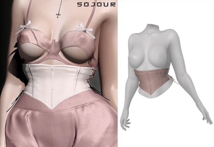 SOJOUR - Nadja corset - nude