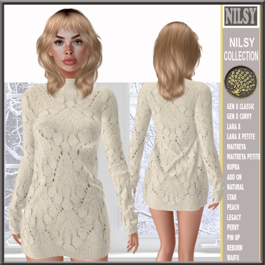 ECRU CHUNKY KNIT DRESS