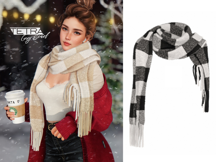 TETRA - Cozy Scarf (B&W)