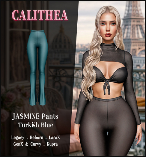 CALITHEA . Jasmine . Pants . Turkish Blue
