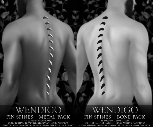 Wendigo - Fin Spines [Bone & Metal Pack Demo]