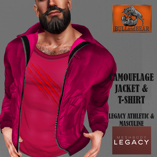 BULL&BEAR - JACKET CAMOUFLAGE PINK - LEGACY