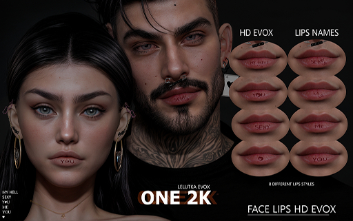 [ ONE 2K ] FACE LIPS HD EVOX - NAMES