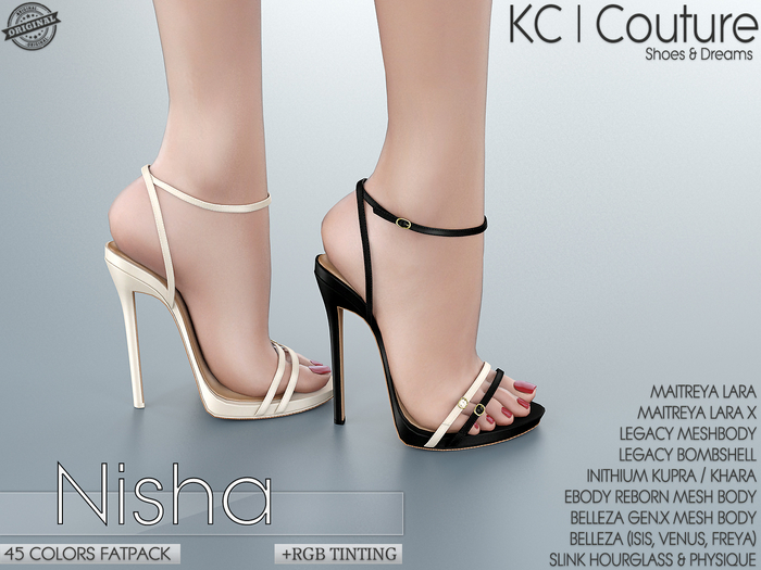 -KC- NISHA HEELS / 45 COLORS FATPACK