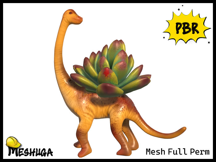 Meshuga PBR Kids Dino Succulent Plant FULL PERM MESH
