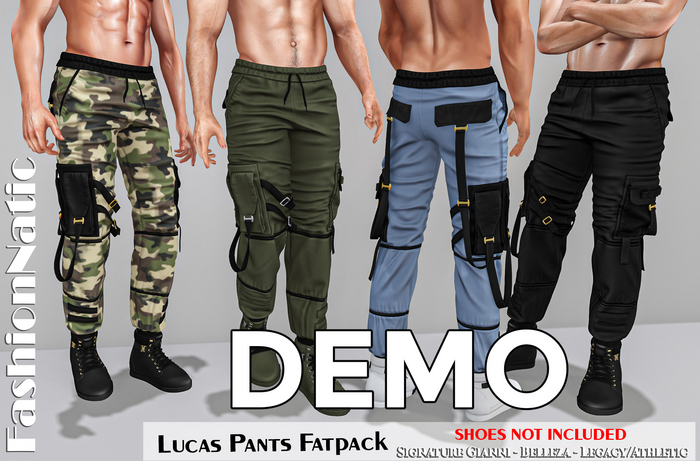 Demo Pants Lucas Mens Fatpack Colors - Signature Gianni, Belleza Jake, Legacy, Athletic - FashionNatic 