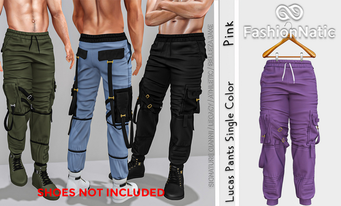 Pants Mauve Lucas Mens Pants  -Signature Gianni, Belleza Jake, Legacy, Athletic - FahionNatic