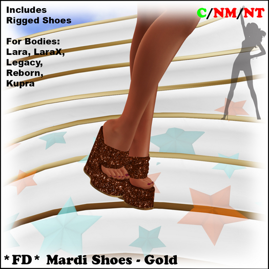 *FD* Mardi Shoes [Boxed] Gold