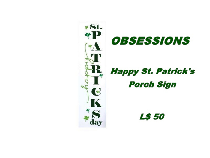 Happy St. Patrick's  Day Porch Sign 2