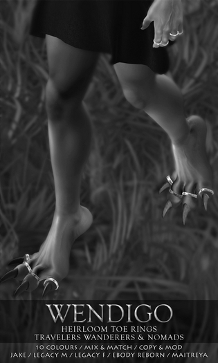 Wendigo - Heirloom Toe Rings TRAVELERS [Demo]