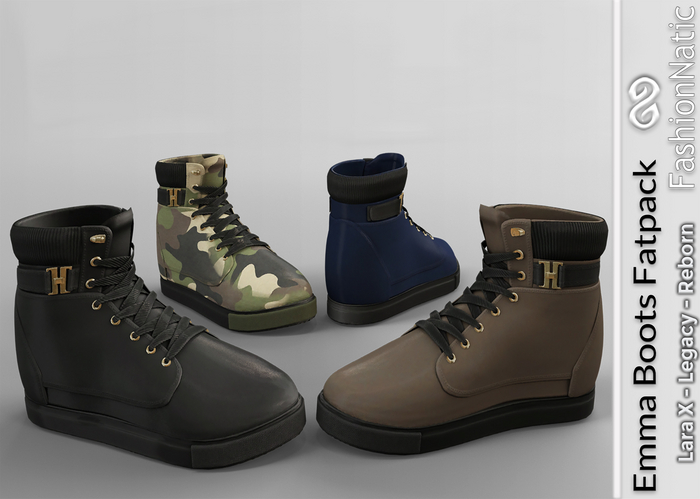 Boots Emma Flat Fatpack Colors - Reborn,  Legacy,  LaraX, PetiteX - FashionNatic