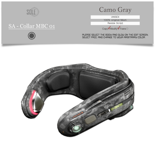 :::SOLE::: SA - Collar MBC 01 (Camo Gray)