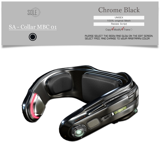 :::SOLE::: SA - Collar MBC 01 (Chrome Black)
