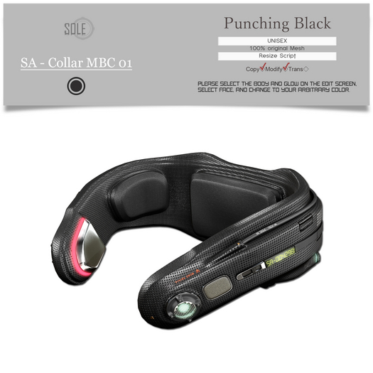 :::SOLE::: SA - Collar MBC 01 (Punching Black)
