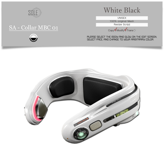 :::SOLE::: SA - Collar MBC 01 (White Black)
