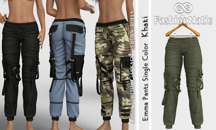 Pants Emma Khaki - Reborn,  Legacy,  LaraX, PetiteX - FashionNatic