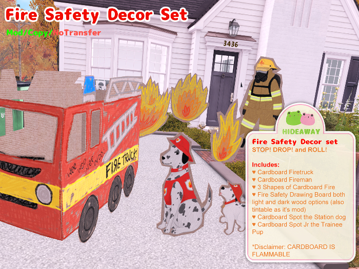 [Hideaway] Fire Safety Decor Set