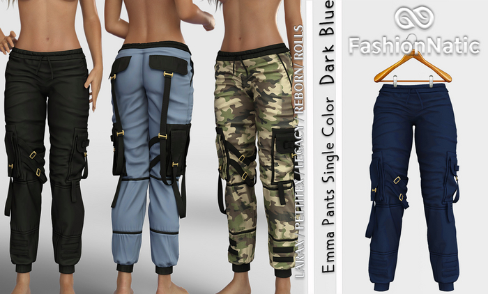 Pants Emma Dark Blue - Reborn,  Legacy,  LaraX, PetiteX - FashionNatic