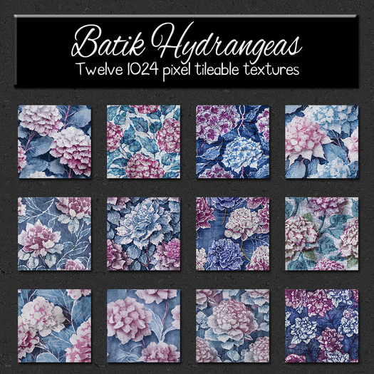*Wallflowers* Batik Hydrangeas