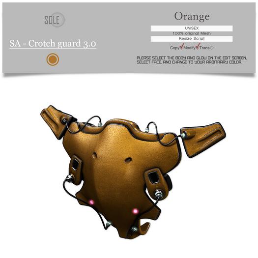 :::SOLE::: SA - Crotch guard 3.0 (Orange)