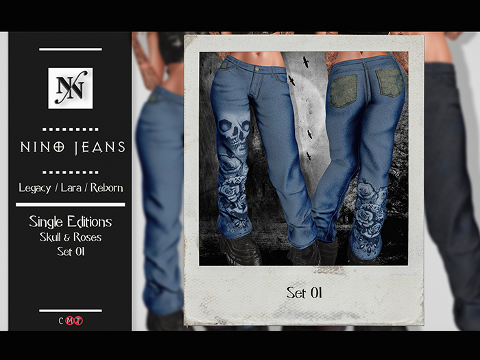 ::NN:: Nino Jeans // Skull & Roses 01  