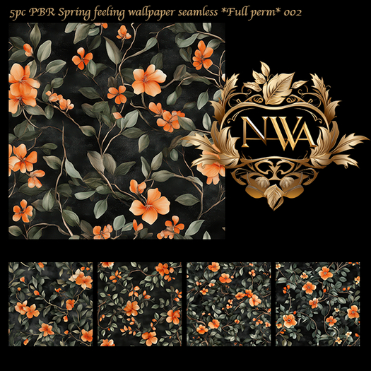 5pc PBR Spring feeling wallpaper seamless *Full Perm* 002