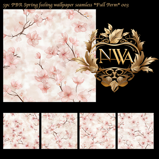 5pc PBR Spring feeling wallpaper seamless *Full Perm* 003