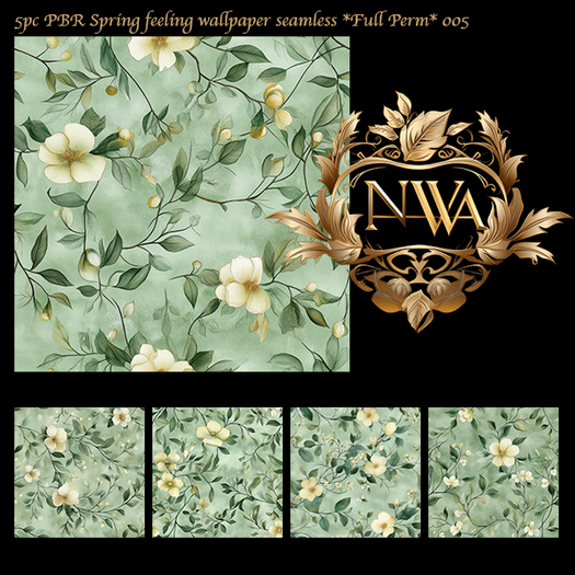 5pc PBR Spring feeling wallpaper seamless *Full Perm* 005