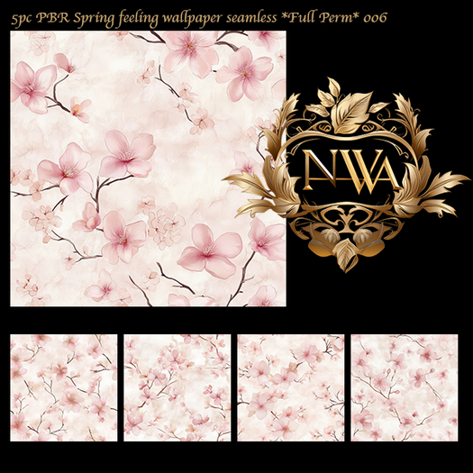 5pc PBR Spring feeling wallpaper seamless *Full Perm* 006