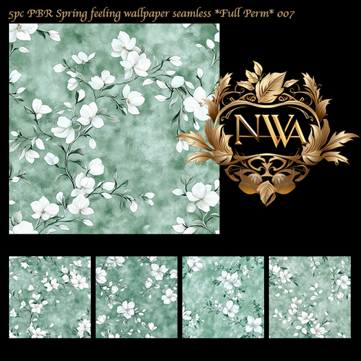 5pc PBR Spring feeling wallpaper seamless *Full Perm* 007