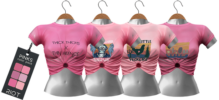 RIOT / Parker Wet Tee - Pink Pack