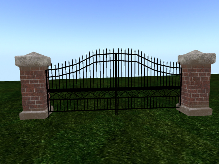 Second Life Marketplace - Metal entrance gate v_008 - MESH - FULL PERM