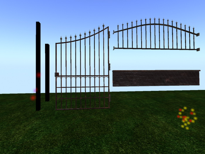 Second Life Marketplace - Metal entrance gate v_009 - MESH - FULL PERM