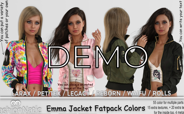 Demo Jacket with Top Emma Fatpack Colors - Reborn,  Legacy,  LaraX, PetiteX - FashionNatic