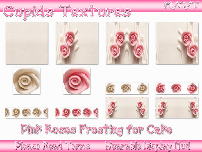 12 PINK ROSE CAKE Frostings Textures