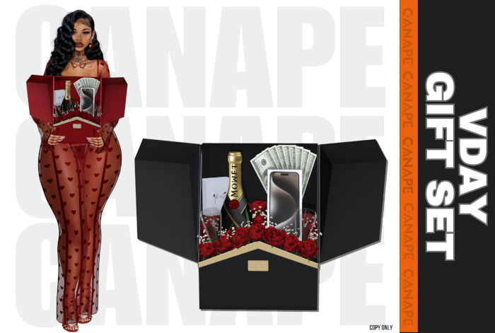 [Canape] Vday Gift Set - RED/BLACK